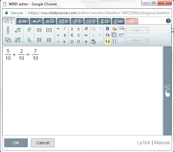 Math editor Window