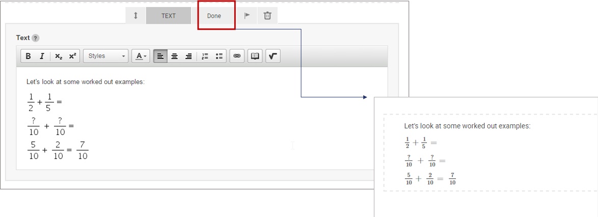 Closing the math editor window