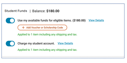 Checking out student funds