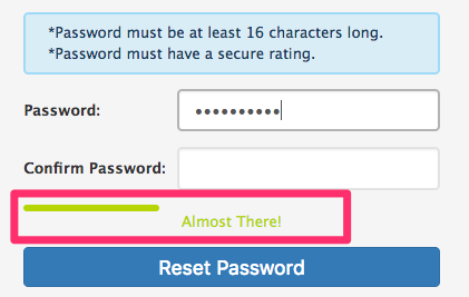 almost there password security level diagram