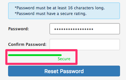 Secure password security level diagram